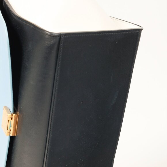 Celine Trapeze Smooth Calfskin Tri-Colour Blue Leather Bag - Picture 5 of 15